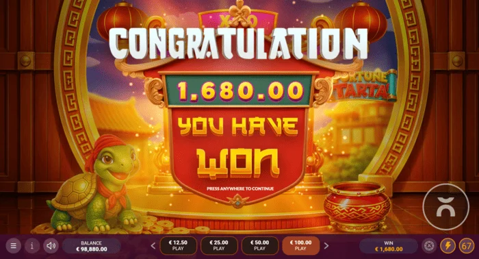 Fortune Tarta – total vinst efter Free Spins